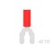 Te Connectivity Fork Terminal, #8 Stud Size, 1.42 mm², 600 V, Vinyl, PVC Insulated, Red 8-52950-1 - alternate 5